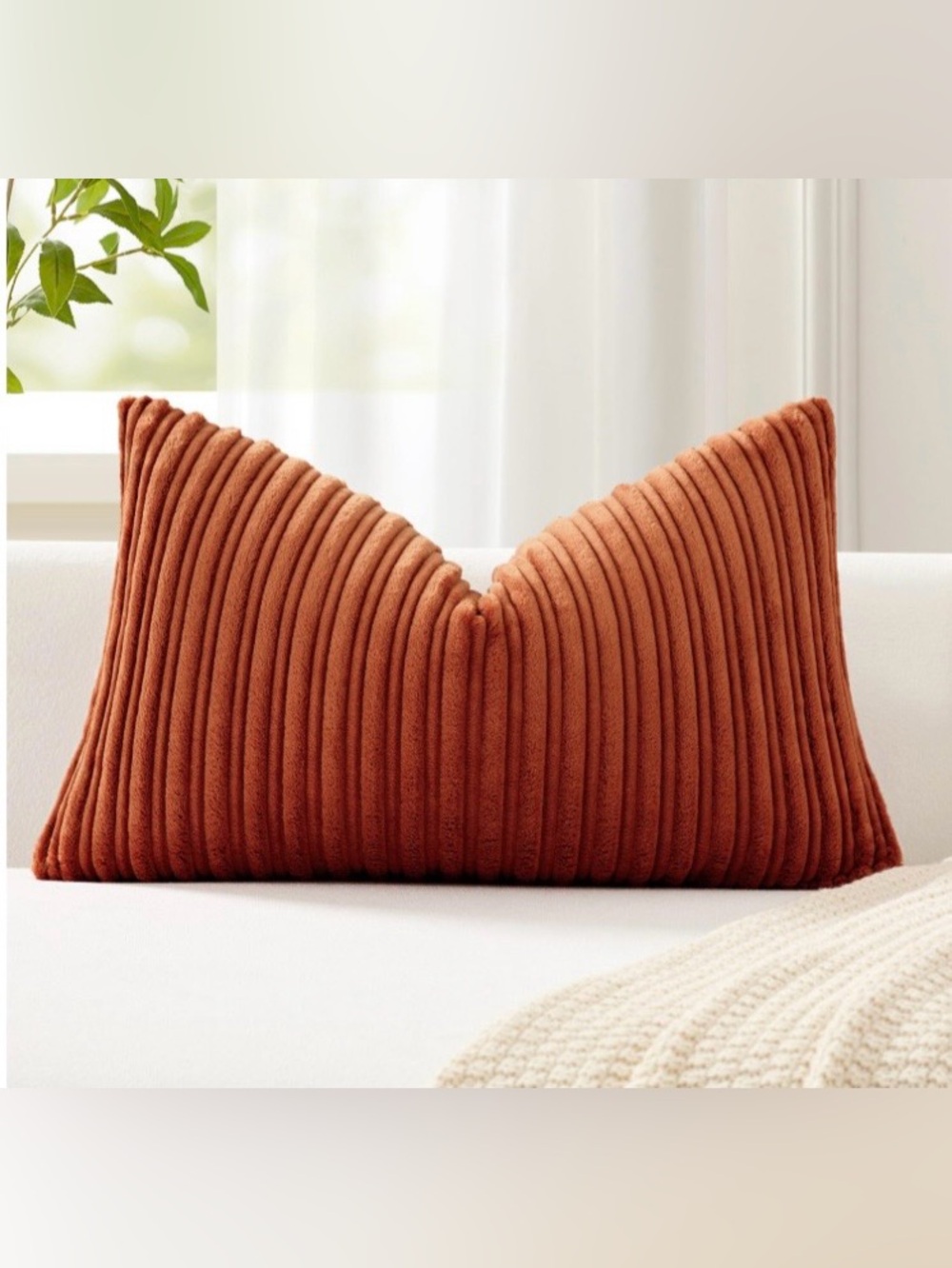 RUST Lumbar Pillow Cover 12x20”